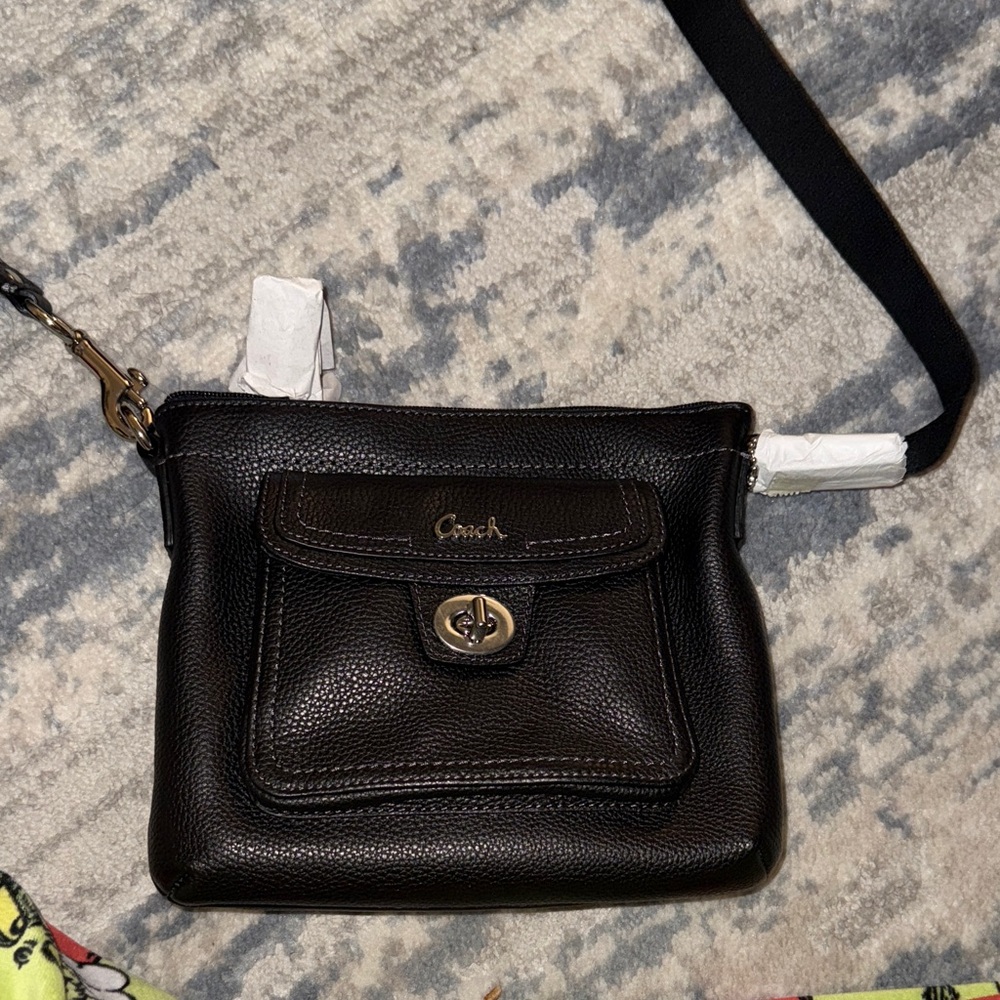 Coach Dark Brown Leather Crossbody Bag